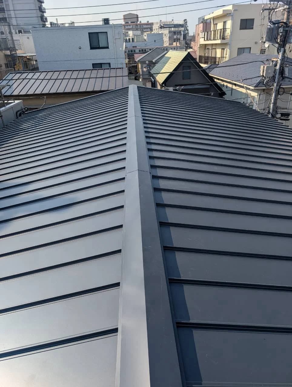 屋根工事の施工後