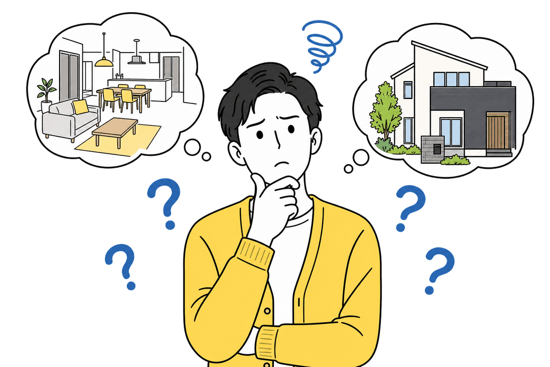 リフォーム費用や見積りに迷っている方のイラスト